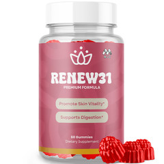(1 Pack) Renew31 Skin Health Gummys DermaPure Vitamin Supplement 60 Gummies
