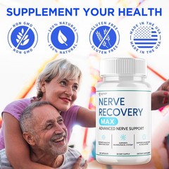 (1 Pack) Nerve Recovery Max Nootropic Formula All Natural Supplement 60 Capsules