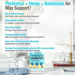 120 Billion CFU Probiotic – Menopause Support Probiotics for Women, Natural M…
