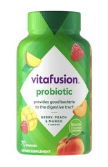 Vitafusion Probiotic Gummies, Raspberry Peach Mango Flavor, 70 Count