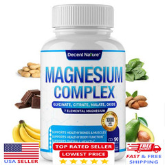 Magnesium Glycinate Premium Capsules Stress Relief and Muscle Assistance Complex