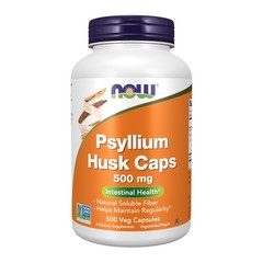 NOW Foods Supplements, Psyllium Husk Caps 500 mg, Non-GMO Project Verified, N…