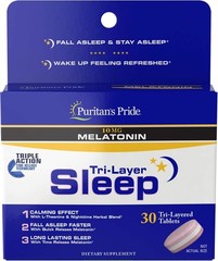 Puritan’s Pride Tri-Layered Sleep Tablets, 30 Count
