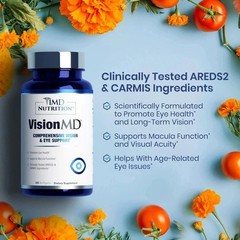 3x Nutrition 1MD Vision Dietary Eye Vitamin CARMIS Eye MD Supplement 30 Softgels