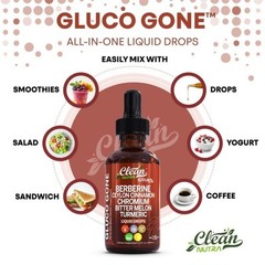 Clean Nutra Berberine with Ceylon Cinnamon Liquid Drops–Metabolism & Blood Sugar