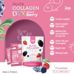 JOJI Gluta Collagen DTX Mixed Berry Extract Vitamin C Detox Slim Diet 10 Sachets
