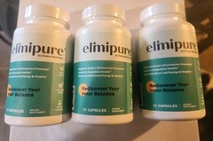 Lot Of 3 Elimipure Detox Gut Health 90 Capsules for digestive balance Exp 06/27