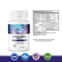 Brain Booster Super Nootropic Supplement Focus, Energy, Memory, Clarity – 5 pack