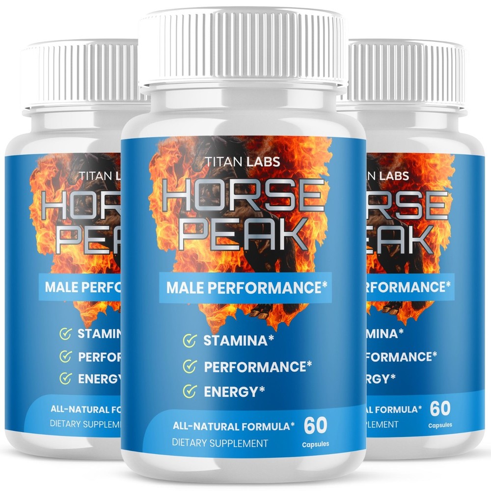 (3 Pack) Horse Peak Pill Advanced Male Support Supplement HorsePeak 180 Capsules