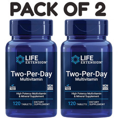 Life Extension Two-Per-Day Multivitamin 120 Tablets Pack of 2