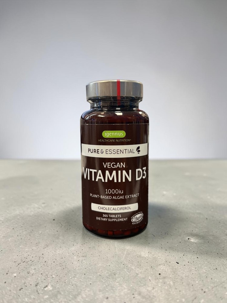 Pure & Essential Vegan Vitamin D3 Cholecalciferol 1000 IU 365 Tablets