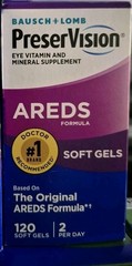 Bausch + Lomb PreserVision Areds Soft Gels 120 Softgels