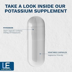 Life Enhancement High Absorption Elemental Potassium Supplement 240 Capsules