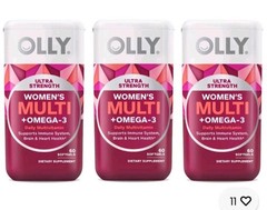 3x OLLY WOMEN’S MULTI + OMEGA-3 Daily Multivitamin Dietary Supplement