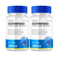 2-Pack Herpafend Skin Health Capsules – Supports Healthy Clear Skin-120 Capsules