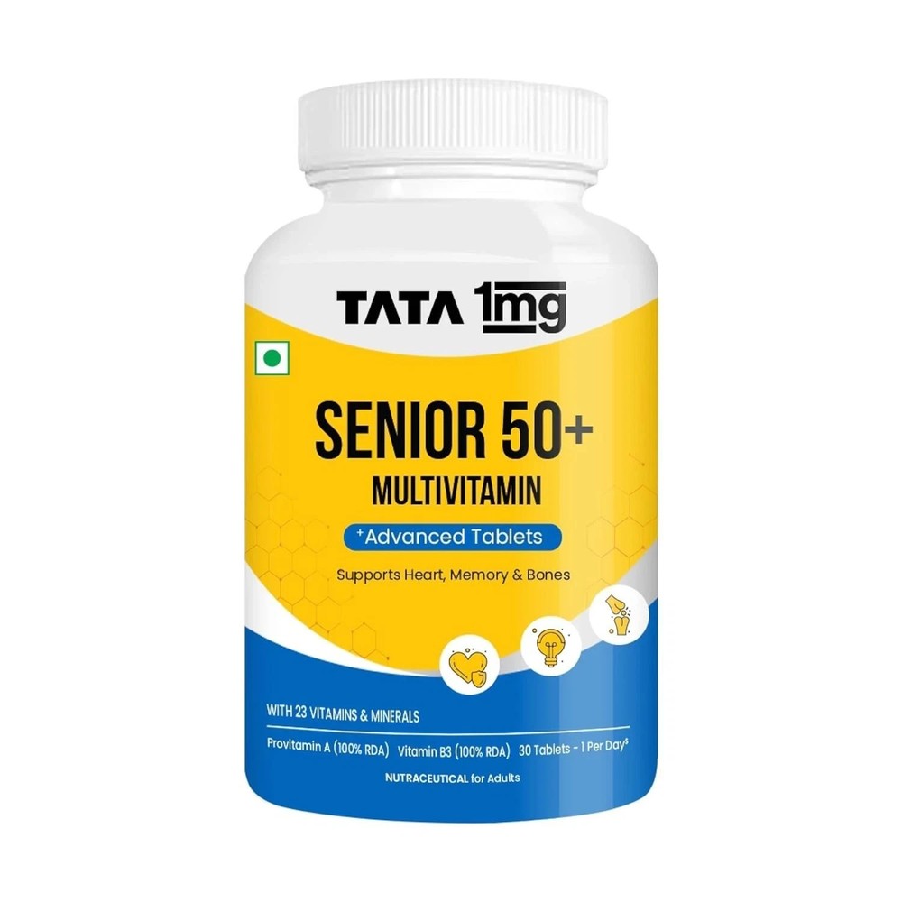 Tata 1mg Senior 50+ Multivitamin & Multimineral Tablets For Health Protection