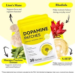 Dopamine Patches Extra Strength for Men & Women – Daily Mood Support & Mental We