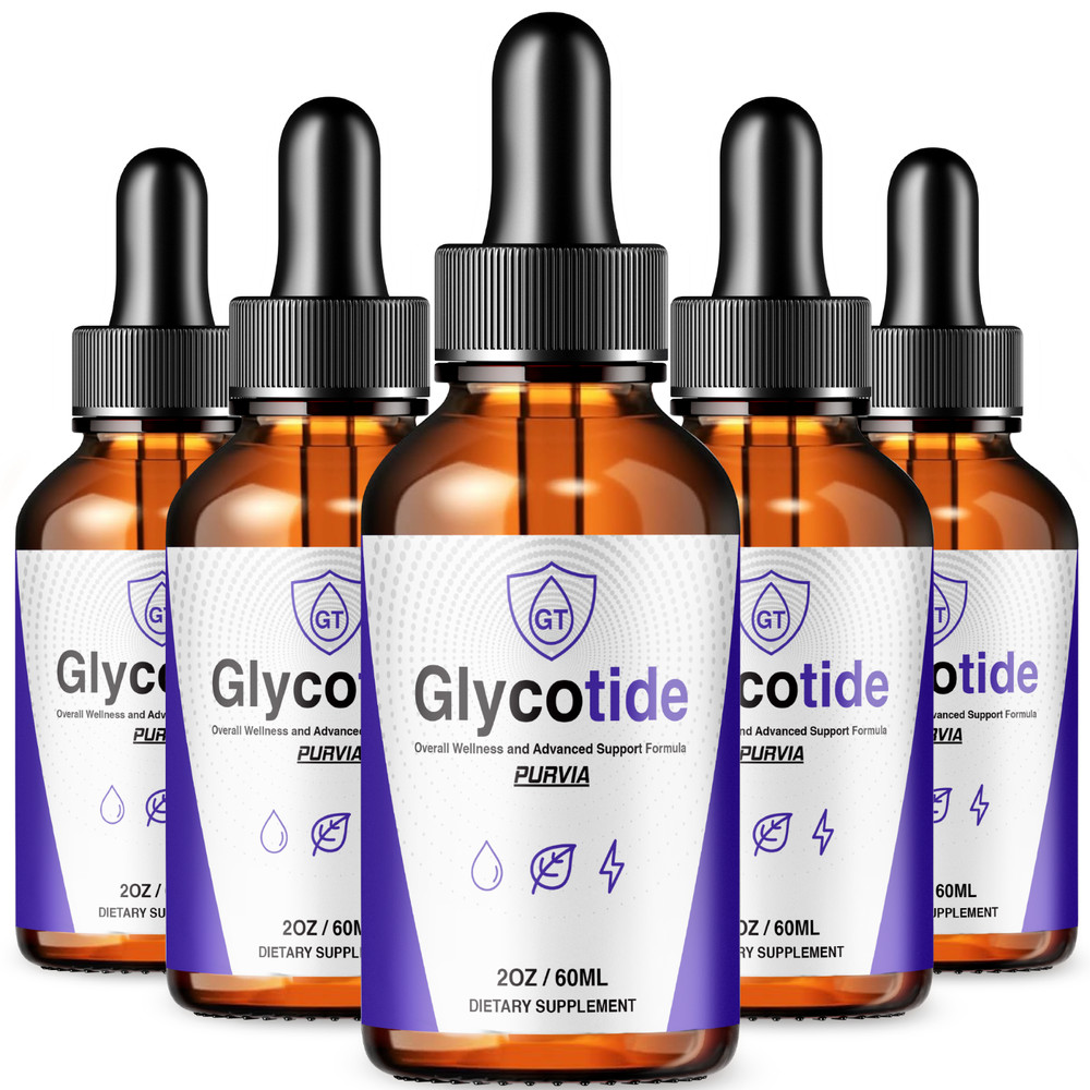 (5 Pack) Glycotide Drops Blood Support Liquid Supplement Glucose Levels (10 oz)
