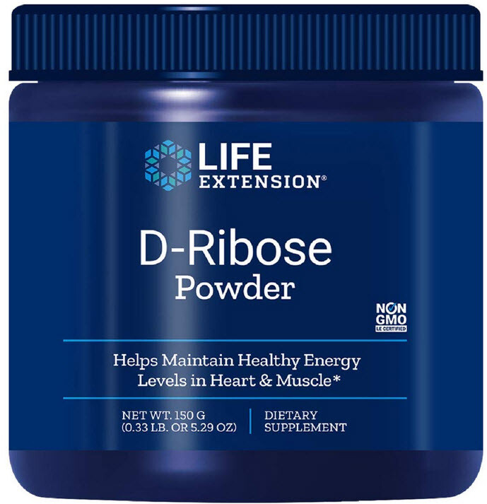 D-RIBOSE POWDER HEALTHY HEART MUSCLE CELL ENERGY 150g (5.29oz) LIFE EXTENSION
