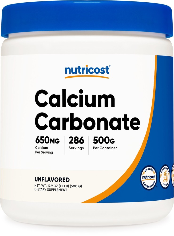 Nutricost Calcium Carbonate Powder 500 Grams – Non-GMO, Gluten Free