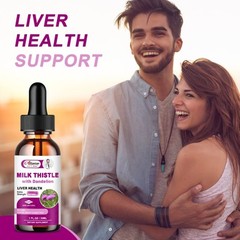 2 Bottles Milk Thistle Liquid Drop,Dandelion Root,Liver Cleanse Immune Support