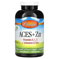Carlson Labs Aces Zn 360 Soft Gels Gluten-Free, Preservative-Free, Sugar-Free