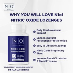 Nitric Oxide Lozenges – 60 Count – Nitric Oxide Supplement For Heart Health