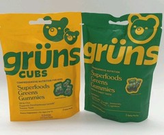Gruns Super Food Adult Vitamin Gummies 24 Pack & Gruns Cubs 18 Pack Lot