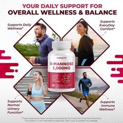 D-Mannose with Cranberry, Uva Ursi, Hibiscus, Ginger, Black Pepper – Supports…