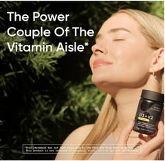 Vitamin D3 + K2 5000iu Plant-Based D3 + 100mcg Vitamin K2 as MK-7 – 120 Softgels