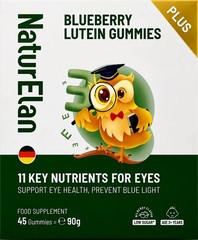 NaturElan Eye Health Gummies with Blueberry & Lutein Daily Vision Support NEW