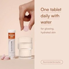 HK Vitals Glutathione Effervescent Watermelon Vit C E Skin Glow 15 Ct