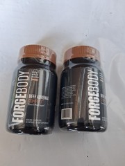 Forgebody Beef Adrenal Complex For Mood & Stress 90 (2 Bottles 90 Caps In Ea)