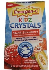 Emergen-C Kidz Crystals, On-The-Go Strawberry Immune Support Vitamin C 3/2025