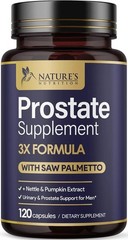 Prostate Health 1000mg 3X Formula w/ Saw Palmetto Capsules for Men