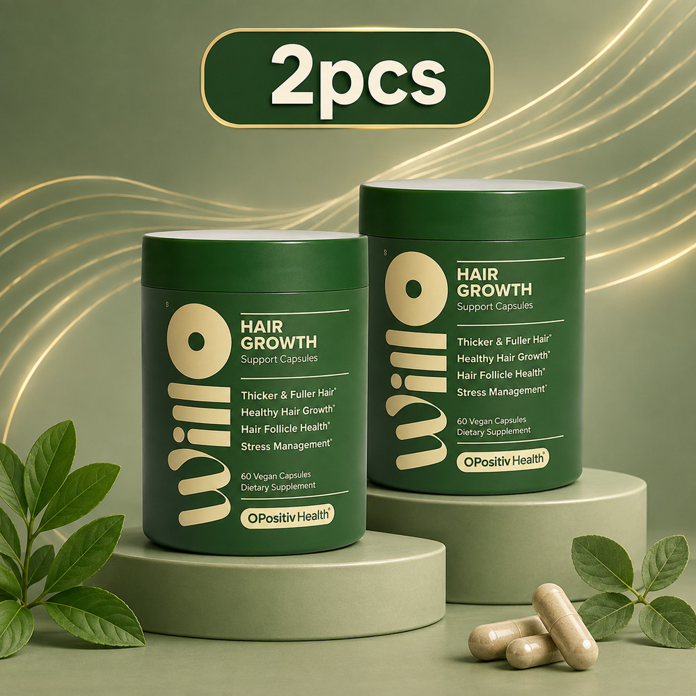 2PCS O Positiv Willo Hair Care Support Growth For Women Hair Health 120 Capsules