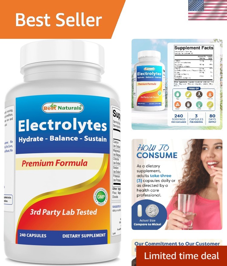 Electrolytes 240 Capsules – Gluten-Free Energy and Hydration Support