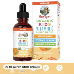 MaryRuth’s USDA Organic Vitamin C Liquid Drops Kids Orange Vanilla, 2 fl oz