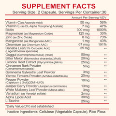 Blood Balance Capsules – Blood Sugar Support & Blood Pressure Supplement 60Pills