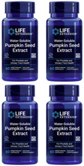 4 PACK Life Extension Water Soluble Pumpkin Seed Extract Prostate Urinary 60Caps