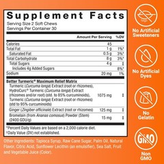 FORCE FACTOR Better Turmeric Maximum Joint Support, 1075mg Curcumin with Gin…