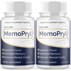 (2 Pack) MemoPryl Nootropic All Natural Brain Supplement Memo Pryl 120 Capsules