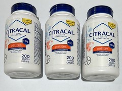 Citracal Petites + D3 Calcium Citrate – 200 Coated Caplets, 3 Pack Exp. 09/2026