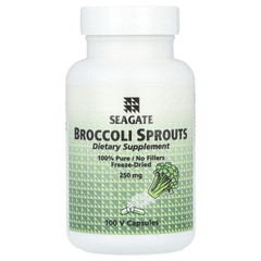 Seagate Broccoli Sprouts 250 mg 100 Veggie Caps No Artificial Colors, No