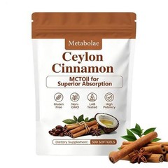 Metabolae Ceylon Cinnamon Capsules With MCT Oil, High Absorption, 300 Softgels
