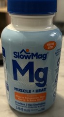 SlowMag Muscle + Heart Magnesium Chloride – Muscle & Heart Support, 180 Caps