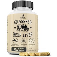 Ancestral Supplement Grass fed Beef Liver 180 180 servings (1 pack)-
