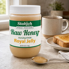 5 lb Royal Jelly Enriched Pure Raw Honey 100% Natural Fresh Gluten Free