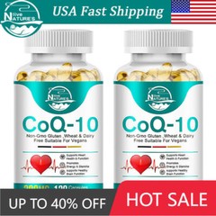 CoQ 10 Coenzyme Q10 Vegan 200mg 2 x 120 Capsules Cardiovascular Heart Health NL