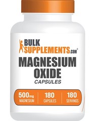 BulkSupplements Magnesium Oxide 180 Capsules – 500 mg Per Serving